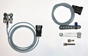 Kraftsensor, Positionssensor, Positionssensorhalter und Magnethebel mit 90°-Klotz und Schraube